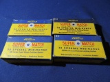 Four Boxes of Vintage 38 Special Reloaded Ammo