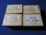 Four Boxes of Norma 223 Ball Ammo