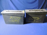 Two Metal Ammo Cans