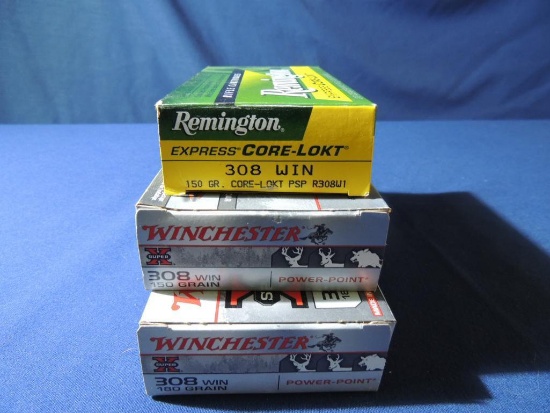 Three Full Boxes of 308 Winchester Ammo