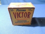 Antique Peters 12 Gauge Shotgun Shells with Box