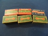 Six Boxes of Vintage 22 Caliber Ammo