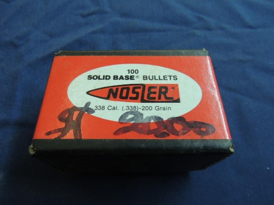 Full Box of Nosler 338 Reloading Bullets