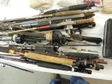 Large Lot of Fishing Rods and Reels