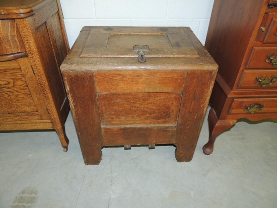 Antique Oak Ice Chest