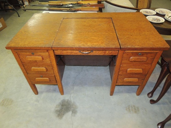 Large Vintage Oak Desk