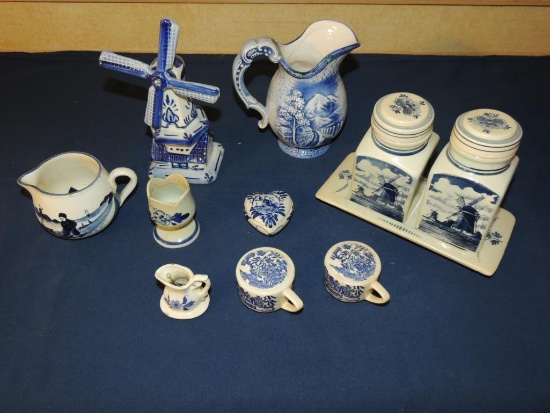 Lot of Assorted Blue China