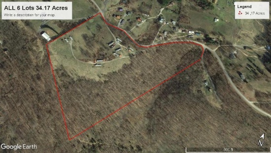 Lots 1 Through 6; Totaling 34.17 Acres with Eight Mobile Homes