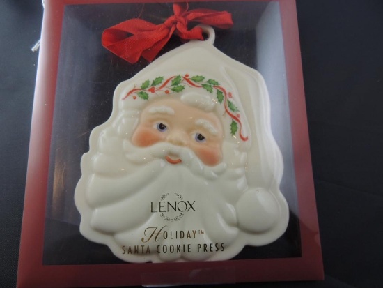 Lenox Holiday Santa Cookie Press Ornament