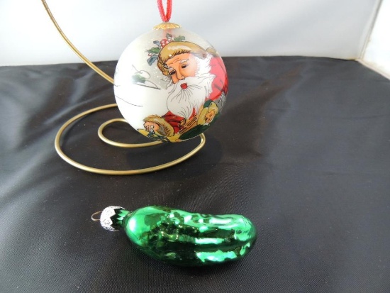 Two Glass Ornaments