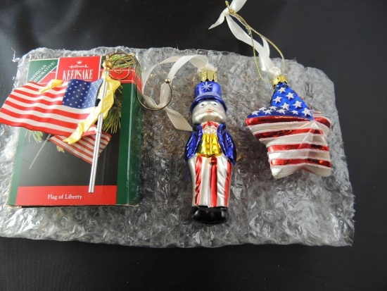 Three Patriotic Ornaments