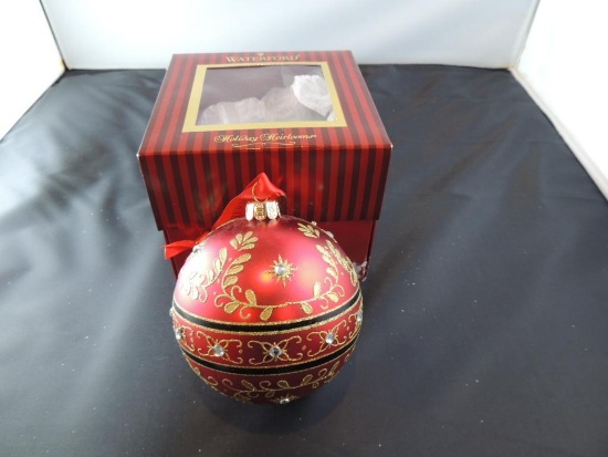 Waterford Majestic Scroll Ball Ornament