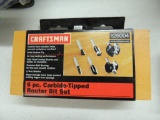 Craftsman 6 PC Carbide Tipped Router Bit Set