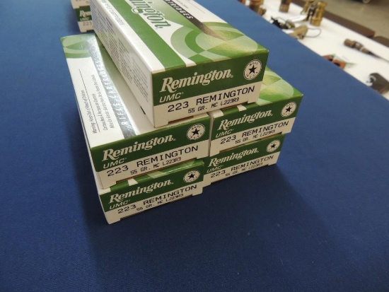 Five Boxes of Remington 223 Rem