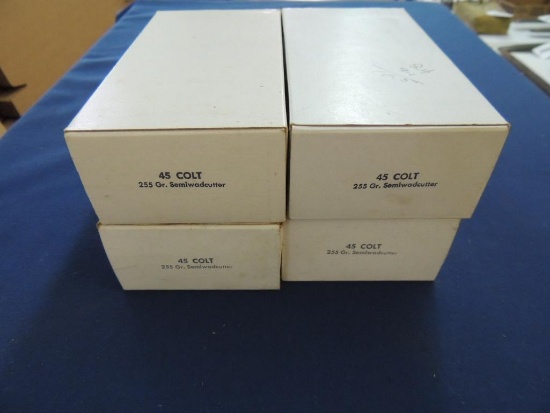 Four Boxes of 45 Colt Ammo