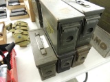 Five Metal Ammo Cans