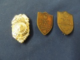 Three West Virginia Fire Warden and Fire Department Badges