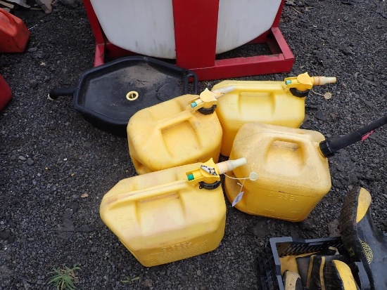 Diesel Cans and Oil Pan