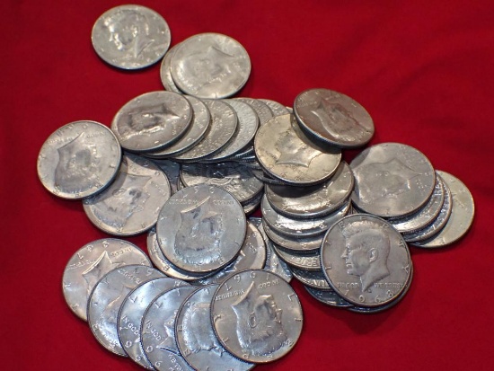 Forty Clad Kennedy Half Dollars