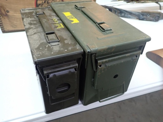 Two Metal Ammo Cans