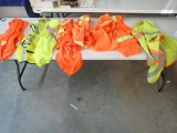 Eight Construction Safety Vests