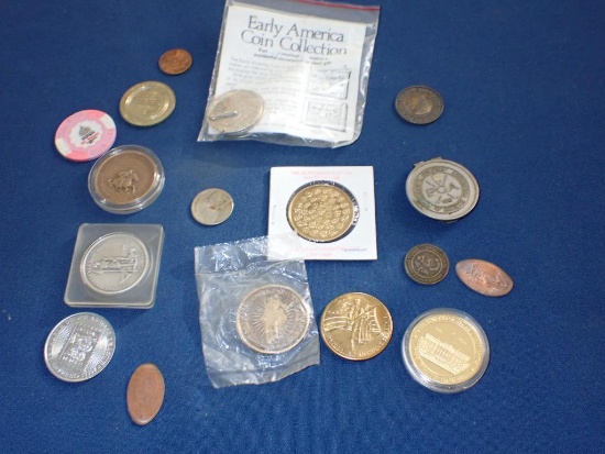 Bag Lot of Novelty Tokens and Coins