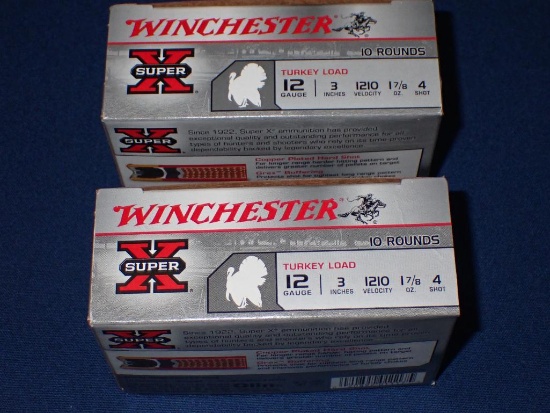 Two Boxes of Winchester Super X 12 Gauge Turkey Loads