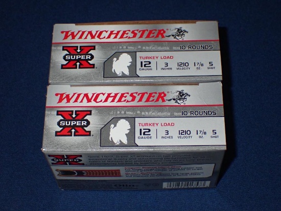 Two Boxes of Winchester Super X 12 Gauge Turkey Loads