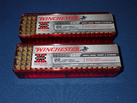 Two Boxes of Winchester 22 LR Ammo