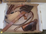 Lot of Leather Holsters and Straps