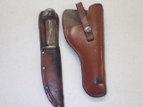 German Vintage Hunting Knife and Gun Holster