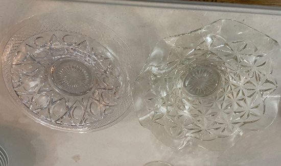 Two Clear Glass Bowls