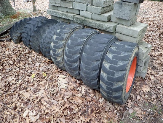 8 Skid-Steer Tires and Rims