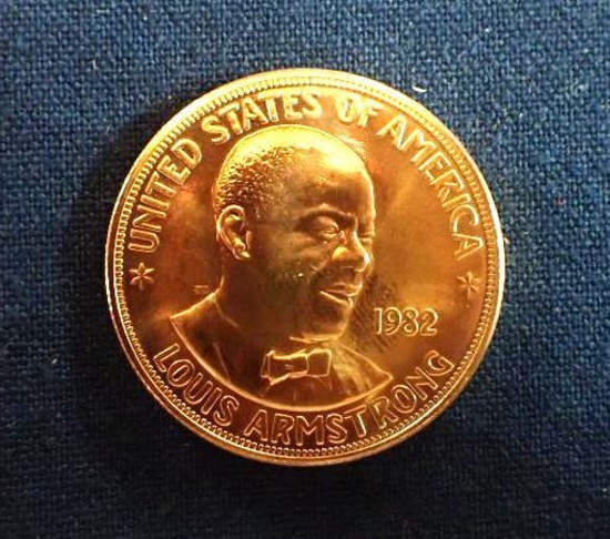 1982 Louis Armstrong One Ounce Gold Coin