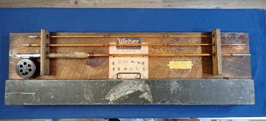 Weber Vintage Fly Rod Display