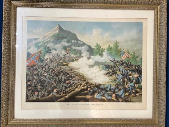 Kurz & Allison Lithograph 1891, Battle of Kennesaw Mountain