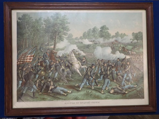 Kurz & Allison Lithograph 1893, Battle of Wilson Creek