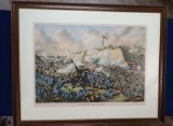 Kurz & Allison Lithograph 1890, Capture of Fort Fisher, copyright 1890, depicting the battle scene