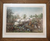 Kurz & Allison Lithograph 1888, Battle of Atlanta