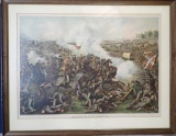Kurz & Allison Lithograph 1886, Battle of Five Forks, VA