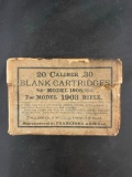 Partial box of Frankford Arsenal .30 Caliber Blank Cartridges