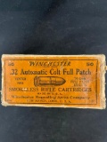 Partial box of Winchester .32 Automatic Colt Cartridges