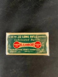 Full box of Remington UMC Kleanbore .22 Long Rifle Cartridges