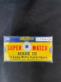 Full box of Western .22Super Match Mark II Cartridges