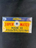 Full box of Western .22 Super Match Mark II Cartridges