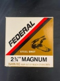 Full box of Federal Steel Shot Shells