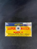 Full box of Western Super Match Mark II .22 Cartridges