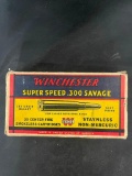 Partial box of Winchester Super Speed .300 Savage Cartridges