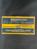 Partial box of Dominion .25-35 High Velocity Super Clean Cartridges