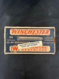 Partial box of .32-40 Winchester High Velocity Soft Point C. F. Cartridges